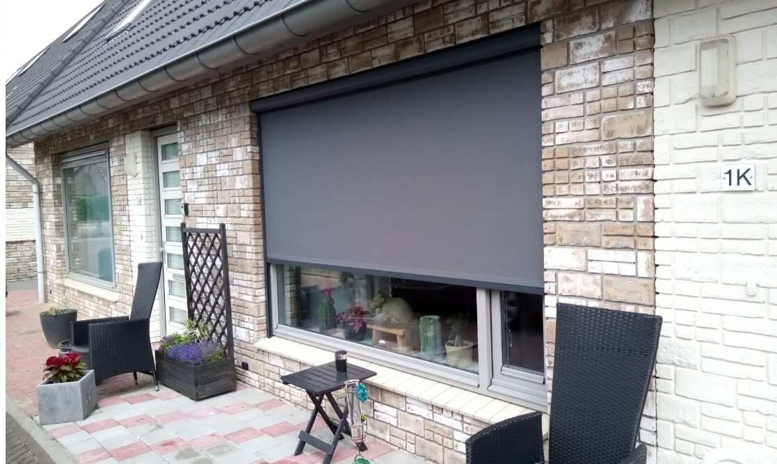 windvast screen met afgeschuinde kast – kleur Antracie